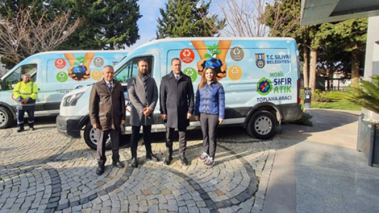 Silivri'de mobil atık toplama araçları