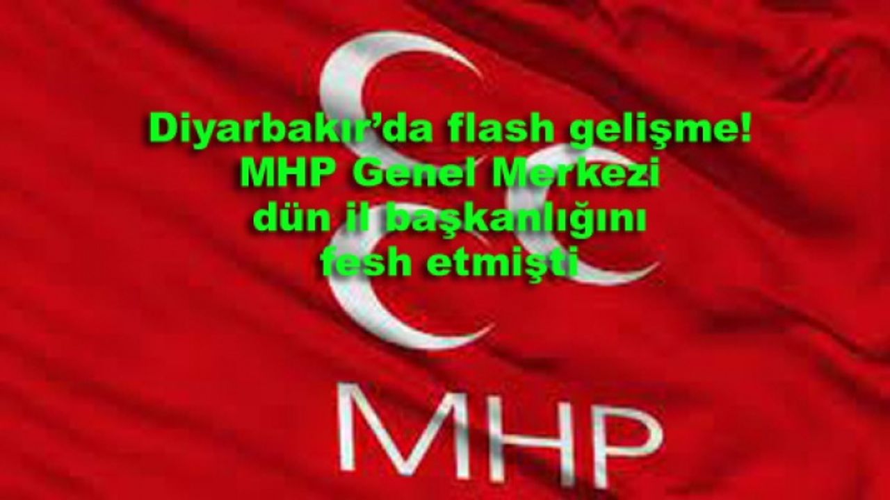 Görevden alınan MHP Diyarbakır İl Başkanı Kayaalp gözaltında