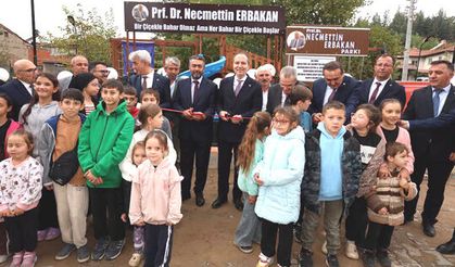 Orakçı'nın yaptığı parkı Erbakan açtı