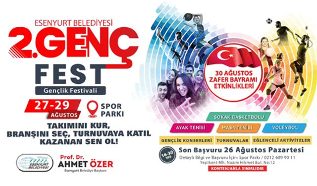 Esenyurt'ta Gençlik Festivali başlıyor