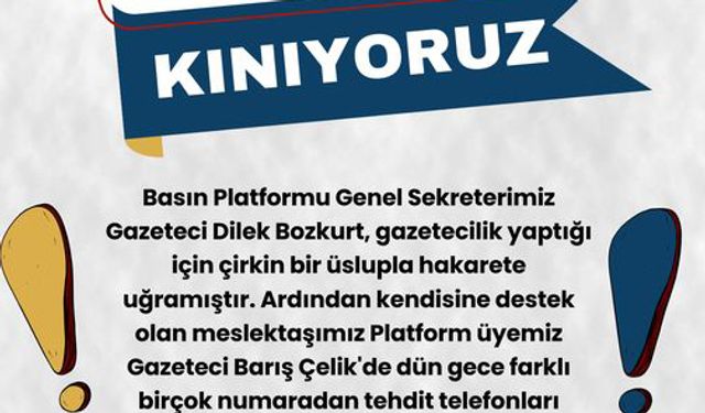 Basın Platformundan kınama