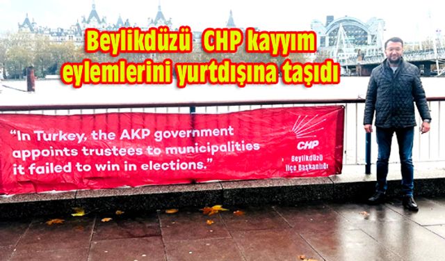 Kayyıma karşı Londra’da pankart asıldı