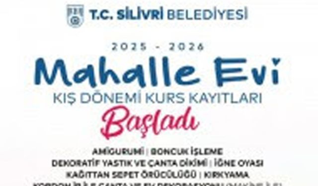 Silivri'de kış kursları kayıtları başladı
