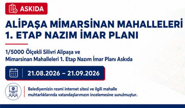 Alipaşa ve Mimarsinan Planı askıya çıktı