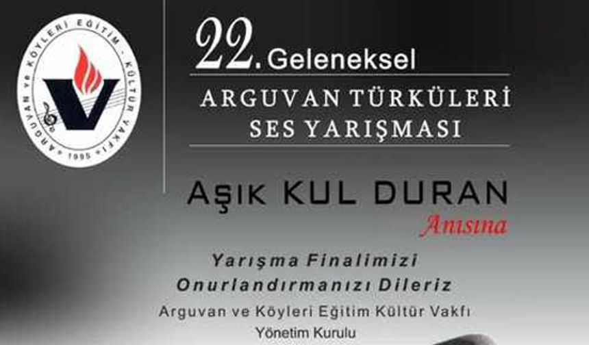 Arguvan Türküleri Ses Yarışması 27 Nisan’da