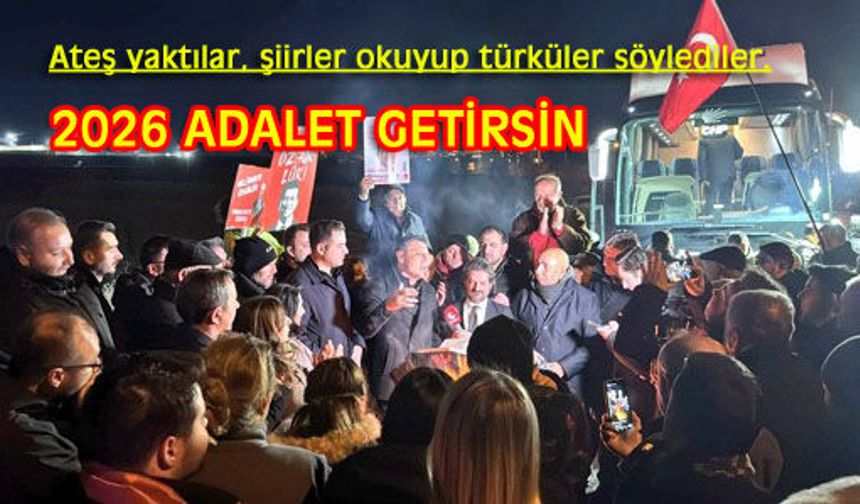 CHP'liler yeniyıla cezaevi önünde girdiler