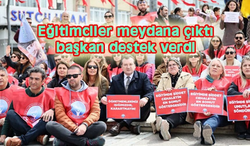 Okulda şiddete Silivri'de protesto