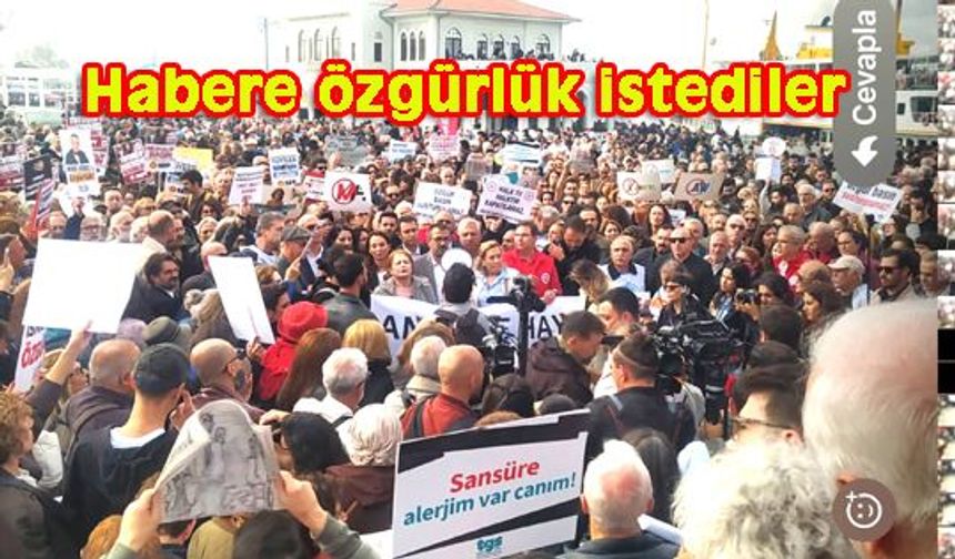 Gazeteciler 10 ilde “Sansüre Hayır” dedi.